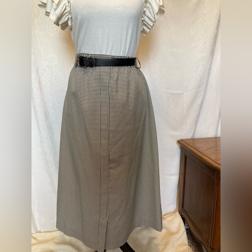 Cape Cod Vintage Women’s Size 16 Black and White Gingham Skirt